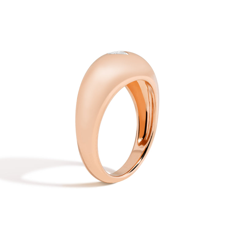 Shahla Karimi Bombe Ring with Heart Rose Gold