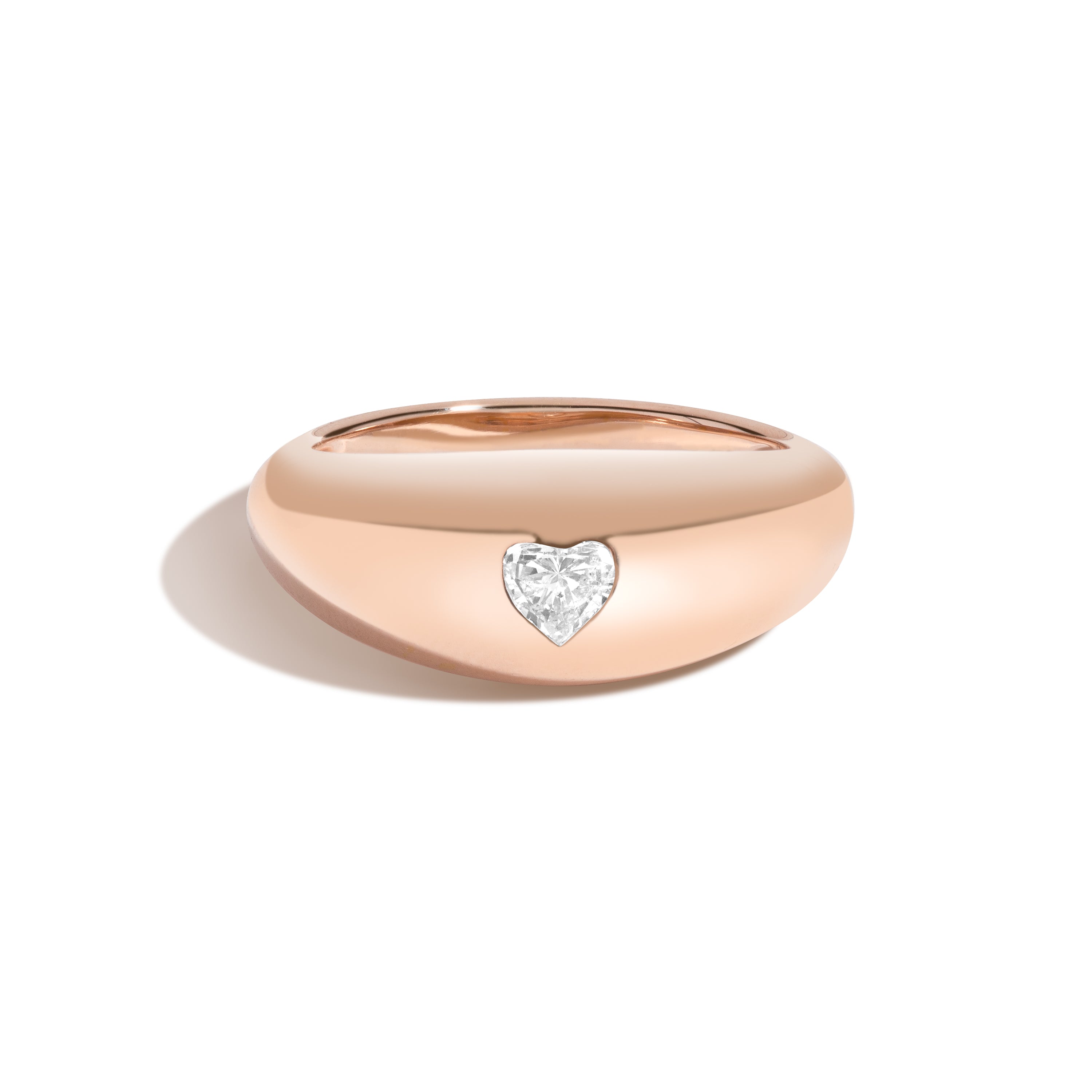 Shahla Karimi Bombe Ring with Heart Rose Gold