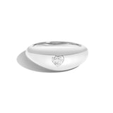 Shahla Karimi Bombe Ring with Heart White Gold