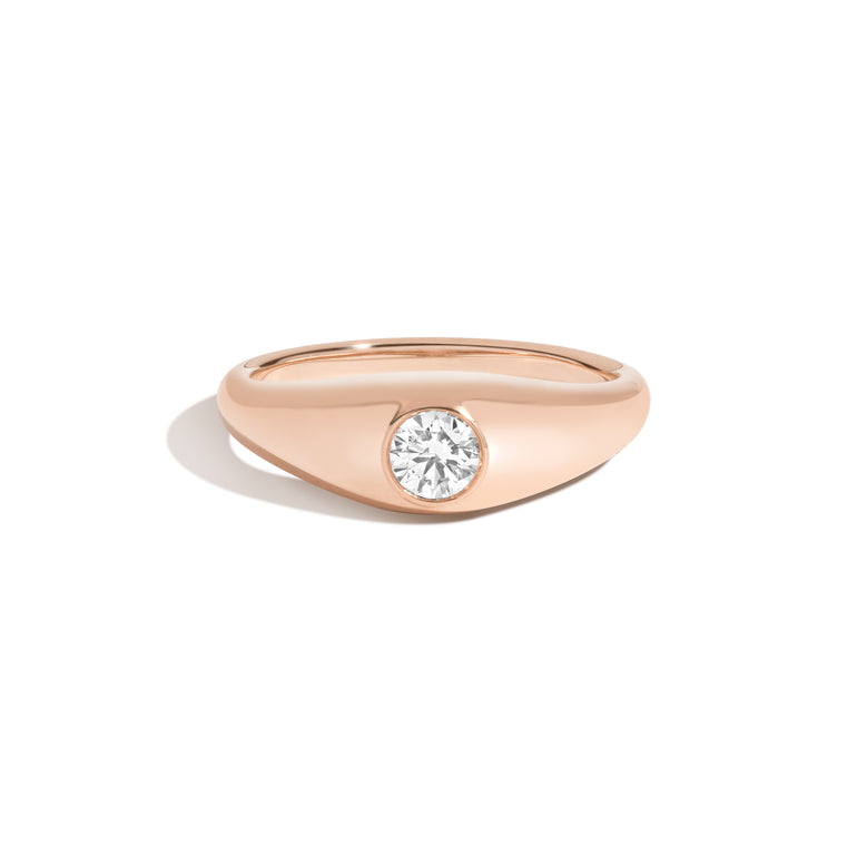 Shahla Karimi Bombe Ring With Brilliant Diamond Rose Gold