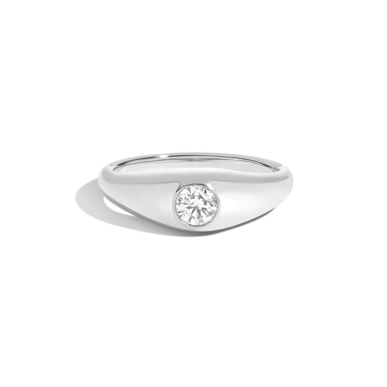 Shahla Karimi Bombe Ring With Brilliant Diamond White Gold