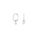 Shahla Karimi Carre Earring Charm White Gold