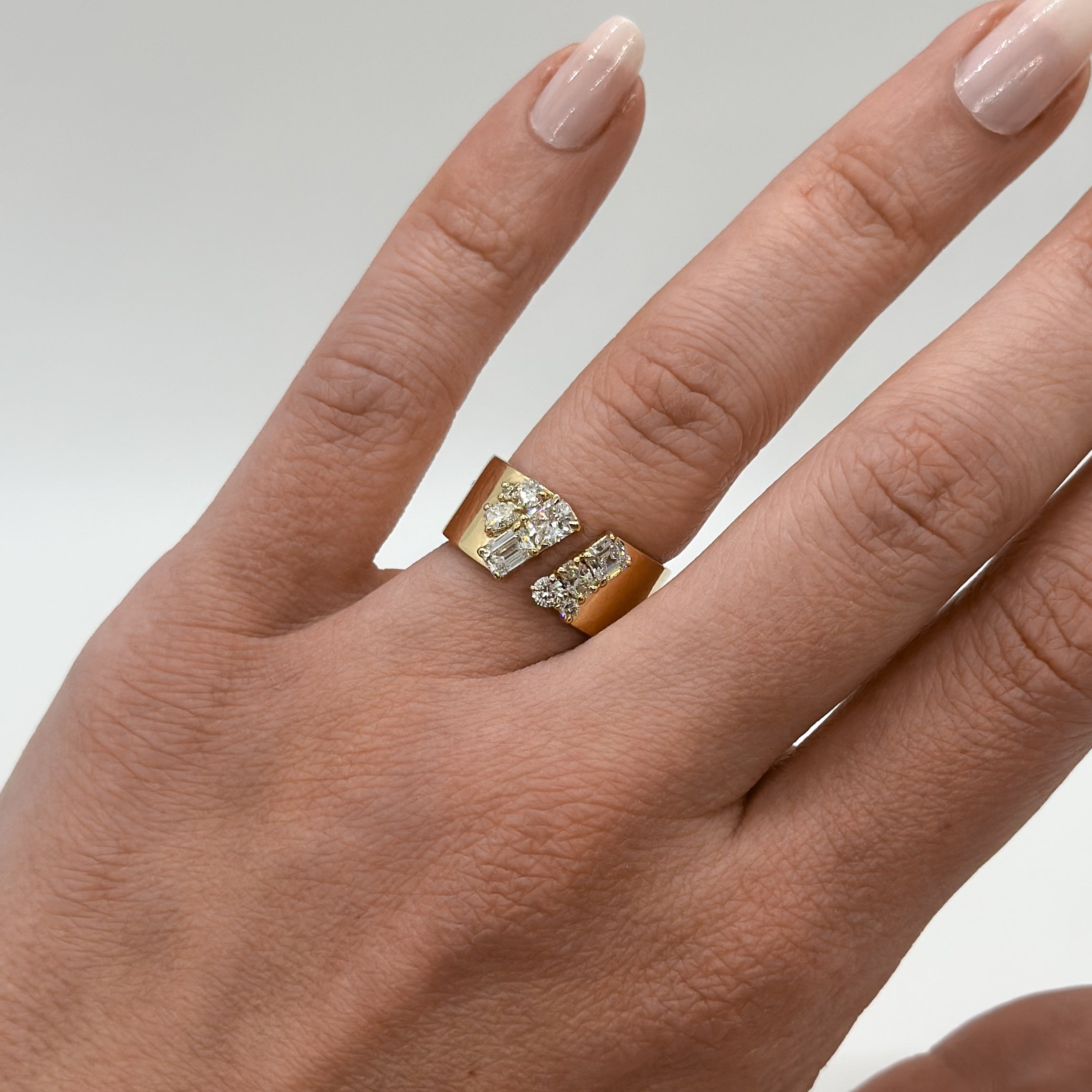 Shahla Karimi Cluster Gap Ring No. 2 Yellow Gold