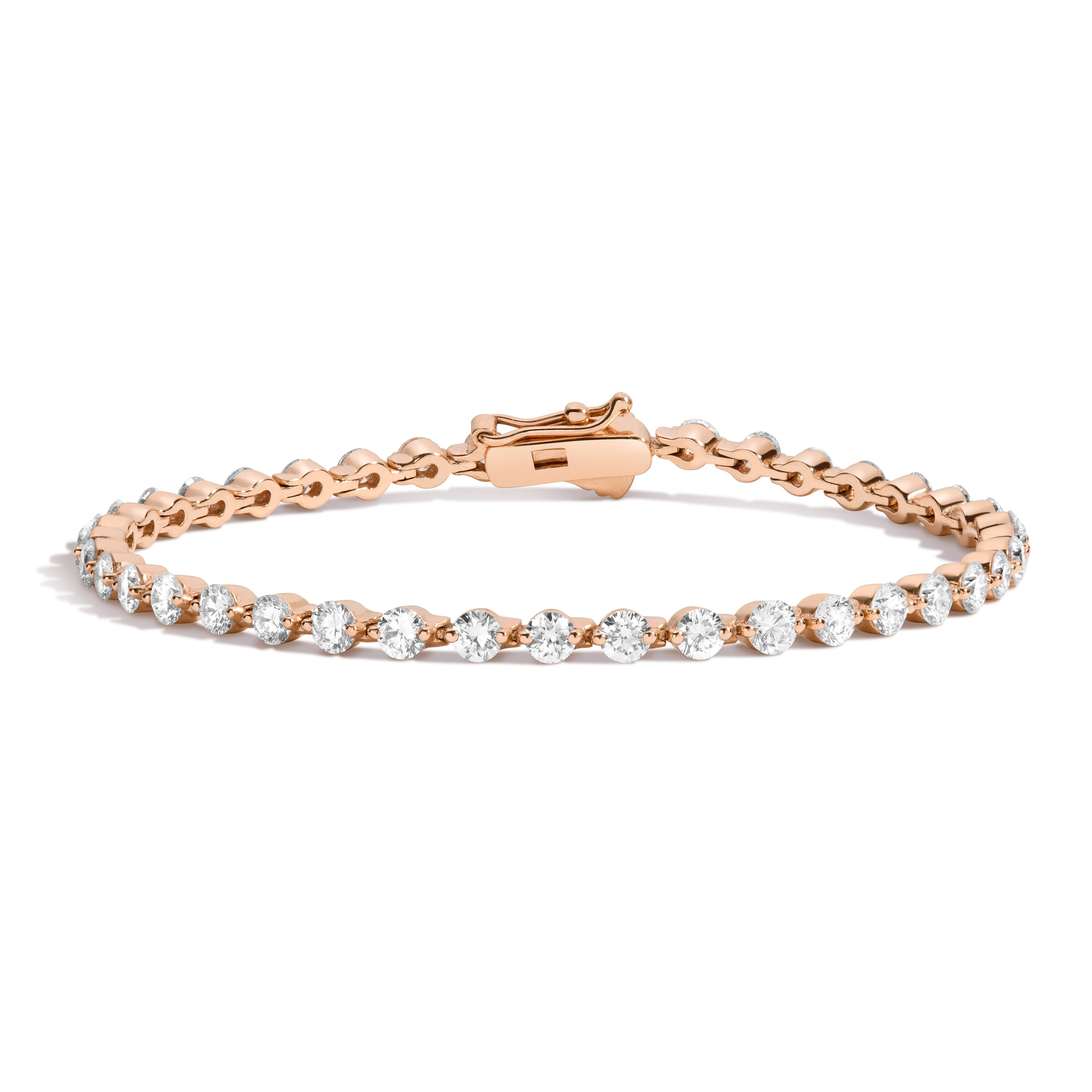Alexa Fine Jewelry Dangling 18K Rosegold Bracelet w. Diamonds – The  Jewellery Room