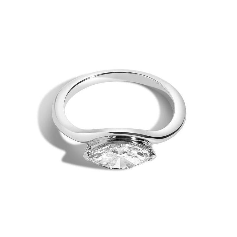 Shahla Karimi Jewelry Diamond Foundry Deco Marquise Eye Ring_Platinum