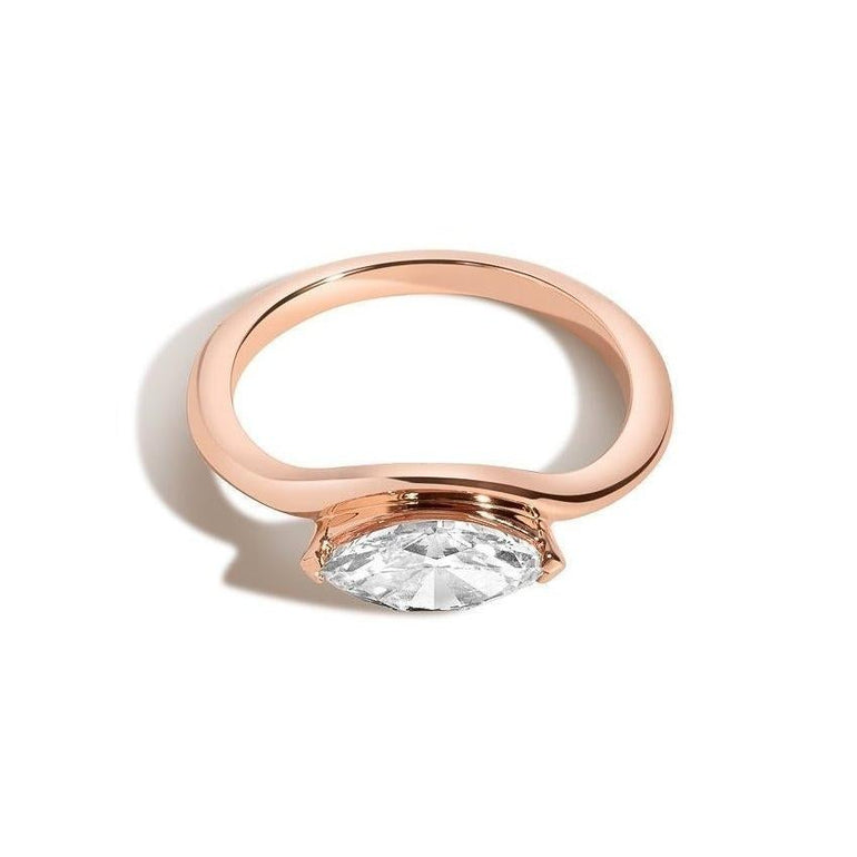 Shahla Karimi Jewelry Diamond Foundry Deco Marquise Eye Ring_14K_18K_Rose Gold