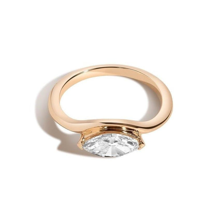 Shahla Karimi Jewelry Diamond Foundry Deco Marquise Eye Ring_14K_18K_Yellow Gold