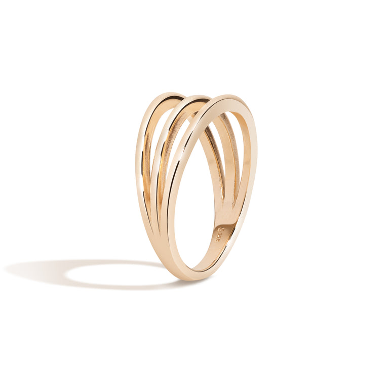 Shahla Karimi Negative Spaces Yellow Gold Ring