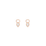 Shahla Karimi Pear Earring Rose Gold Charm 