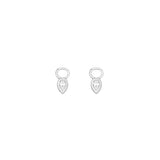 Shahla Karimi Pear Earring White Gold Charm 