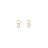 Shahla Karimi Pear Earring Yellow Gold Charm 