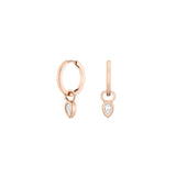 Shahla Karimi Pear Earring Rose Gold Charm 