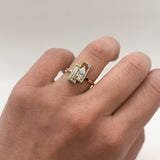 Shahla Karimi Scarpa Pear Olivetti Frame Ring 14K Yellow Gold