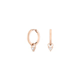 Shahla Karimi Triangle Earring Rose Gold Charm