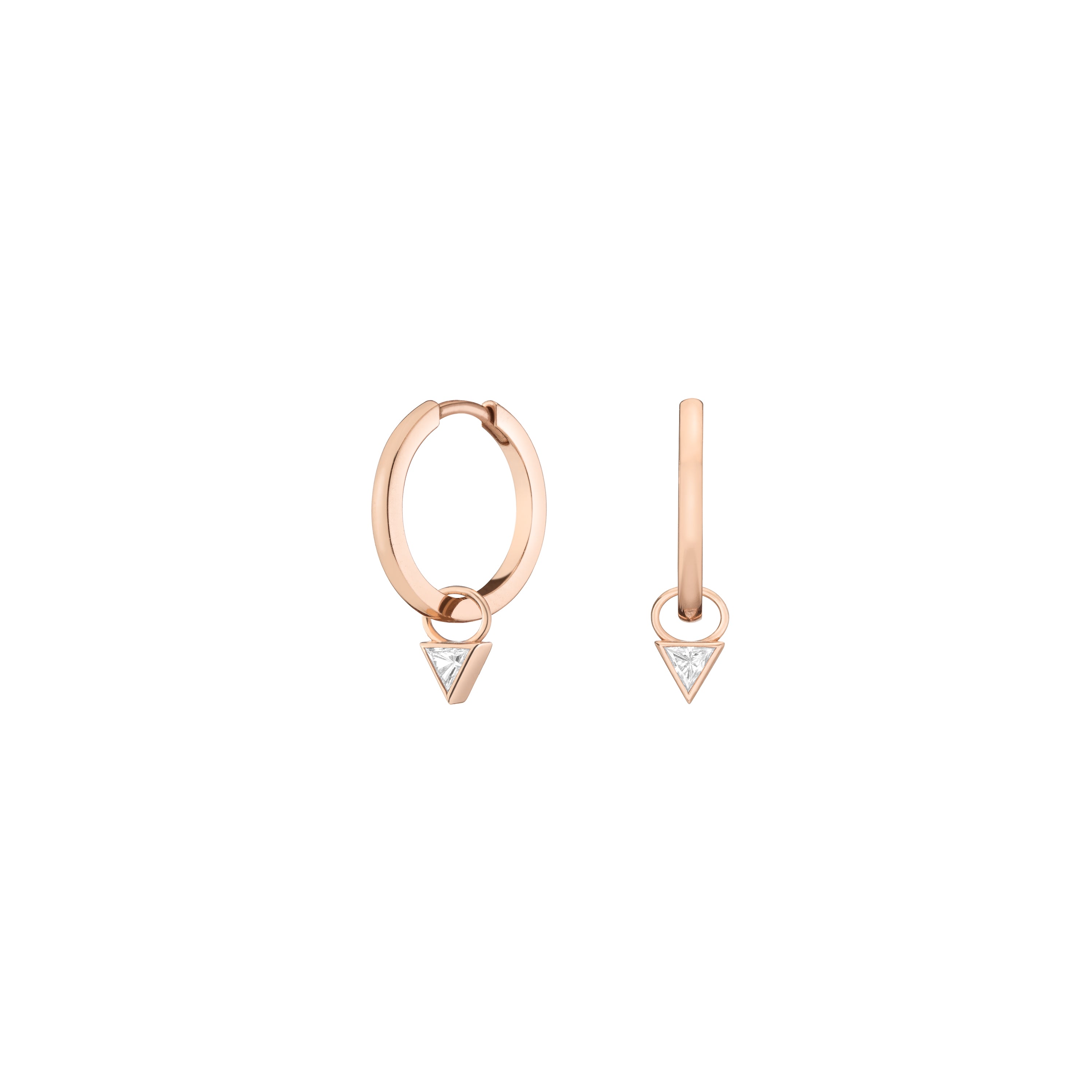 Shahla Karimi Triangle Earring Rose Gold Charm