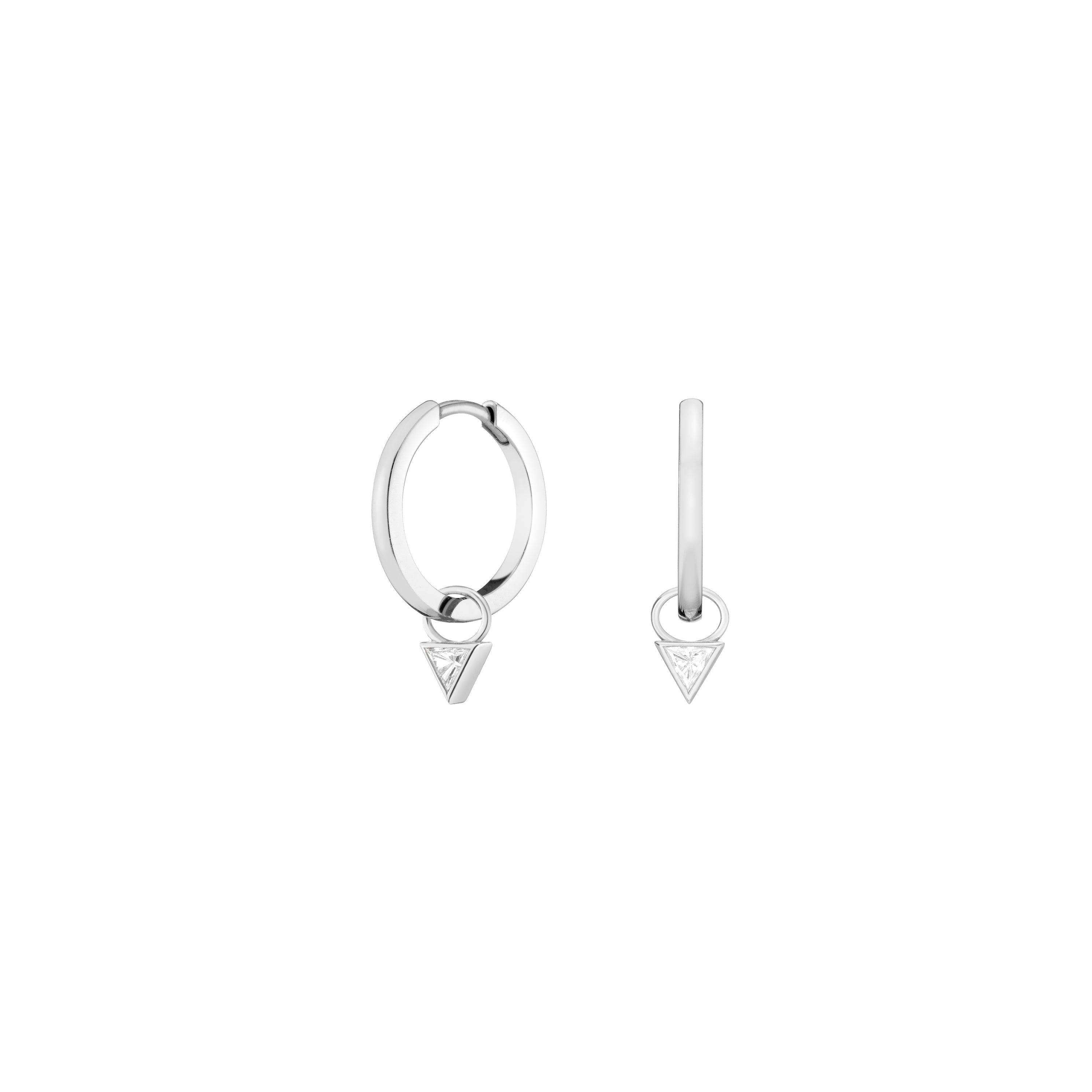 Shahla Karimi Triangle Earring White Gold Charm