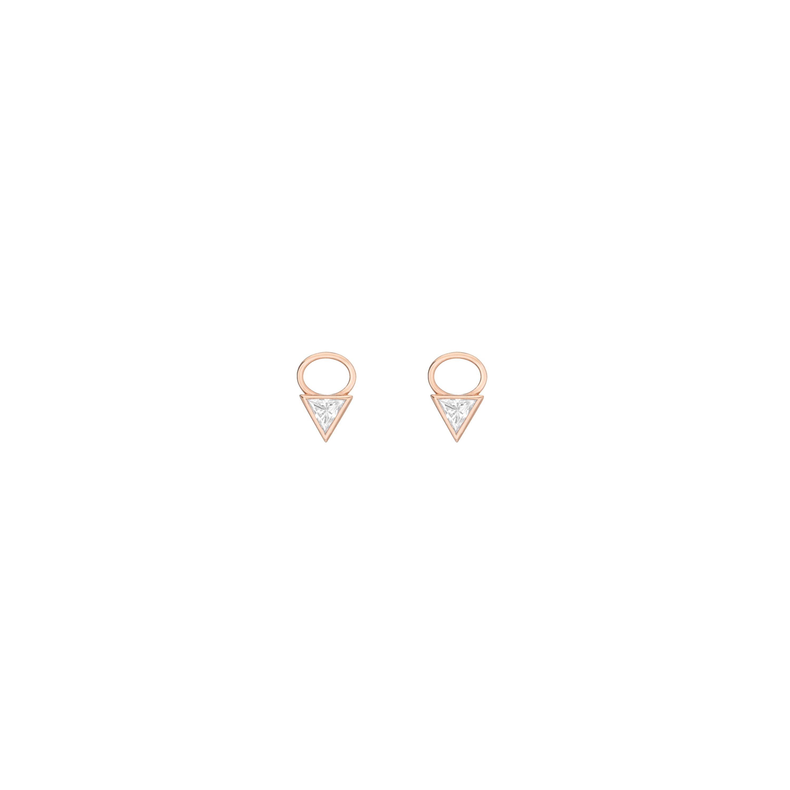 Shahla Karimi Triangle Earring Rose Gold Charm
