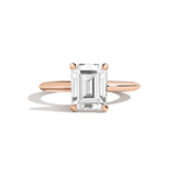 Shahla Karimi Shahla's Signature Railless Emerald Engagement Ring 14K Rose Gold