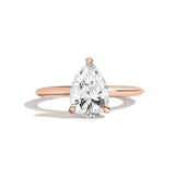 Shahla Karimi Shahla's Signature Pear Railless Pear Engagement Ring 14K Rose Gold