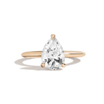 Shahla Karimi Shahla's Signature Pear Railless Pear Engagement Ring 14K Yellow Gold