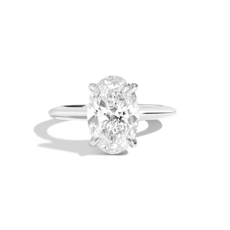 Shahla Karimi Shahla's Signature Railless Oval Engagement Ring 14K White Gold