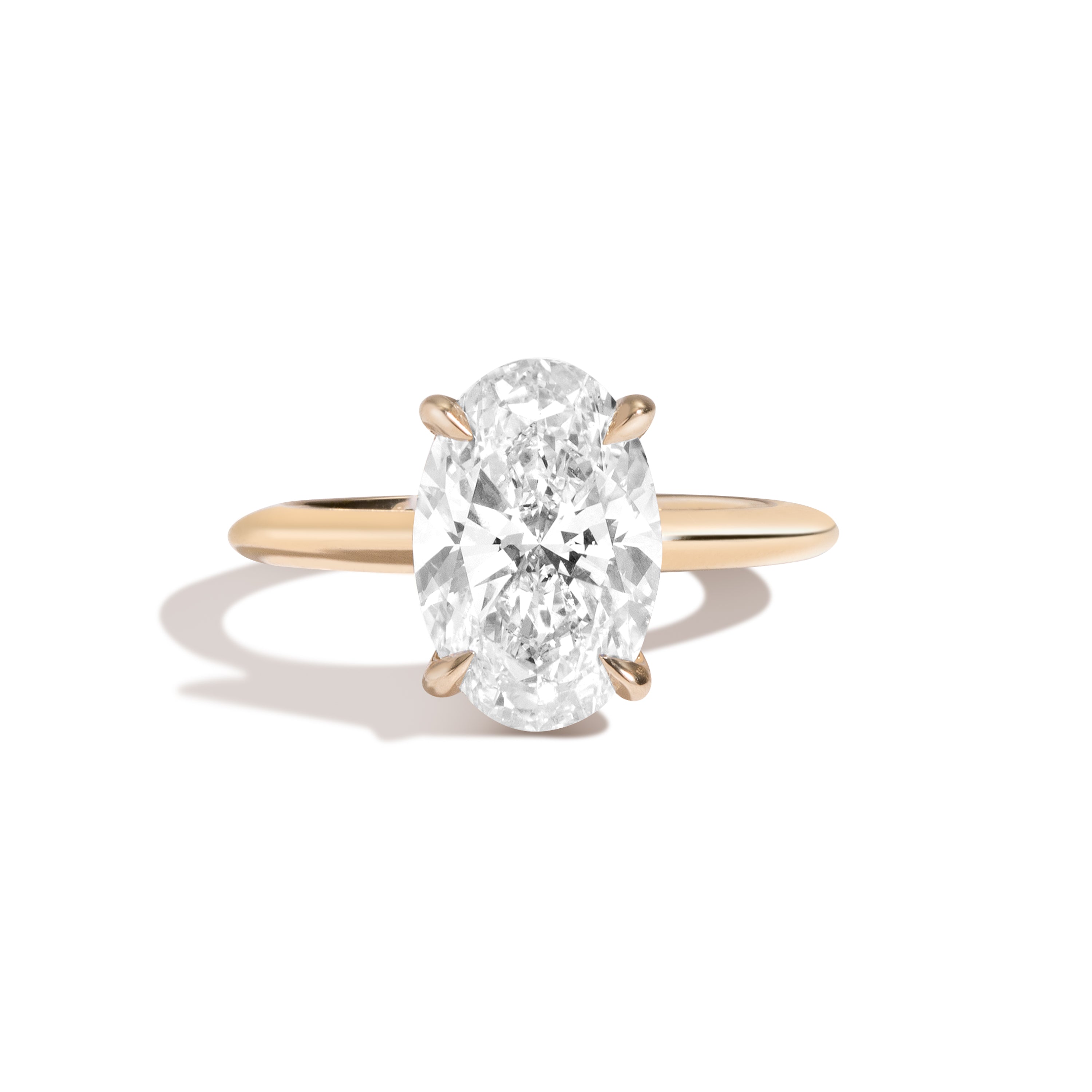 Shahla Karimi Shahla's Signature Railless Oval Engagement Ring 14K Yellow Gold