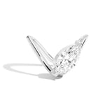 Shahla Karimi Zaha Curve Ring With Marquise 14K White Gold