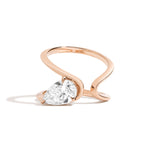 Shahla Karimi Zaha Wrap Ring With Pear 14K Rose Gold
