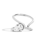Shahla Karimi Zaha Wrap Ring With Pear 14K White Gold