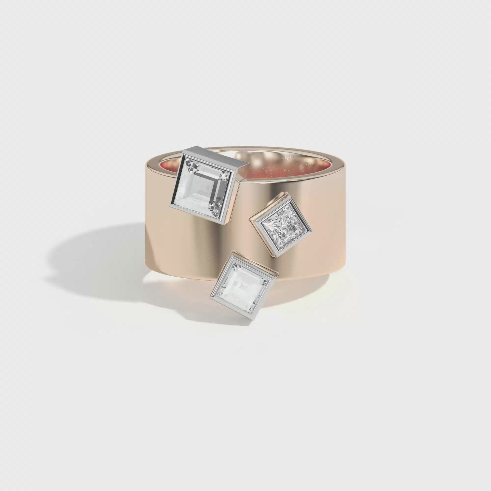 Shahla Karimi Jewelry Wiskup X Shahla Entropy Ring No.4 14K Rose Gold