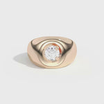 Shahla Karimi Ando Brilliant Negative Space Bombe Ring 14K Rose Gold