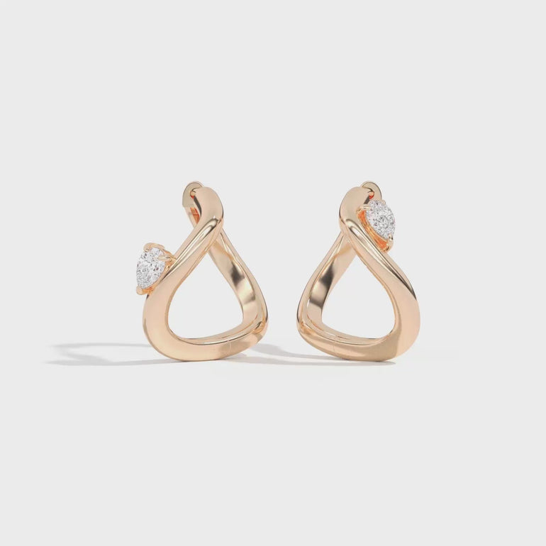 Shahla Karimi Jewelry Gaudí Curve Hoops No. 1 14K Yellow Gold