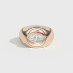 Shahla Karimi Ando Marquise Negative Space Bombe Ring  14K Rose Gold