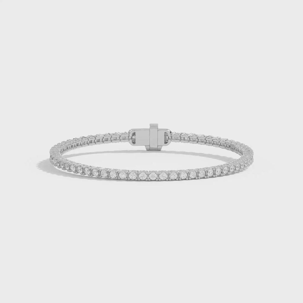 Shahla Karimi Jewelry 3 Ct Tennis Bracelet  in Platinum