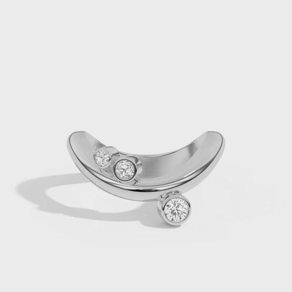 Shahla Karimi Jewelry Doshi Cluster Ring No. 2 14K White Gold