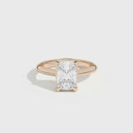 Shahla Karimi Ando Cushion Sloping Semi-Bezel Ring  14K Rose Gold