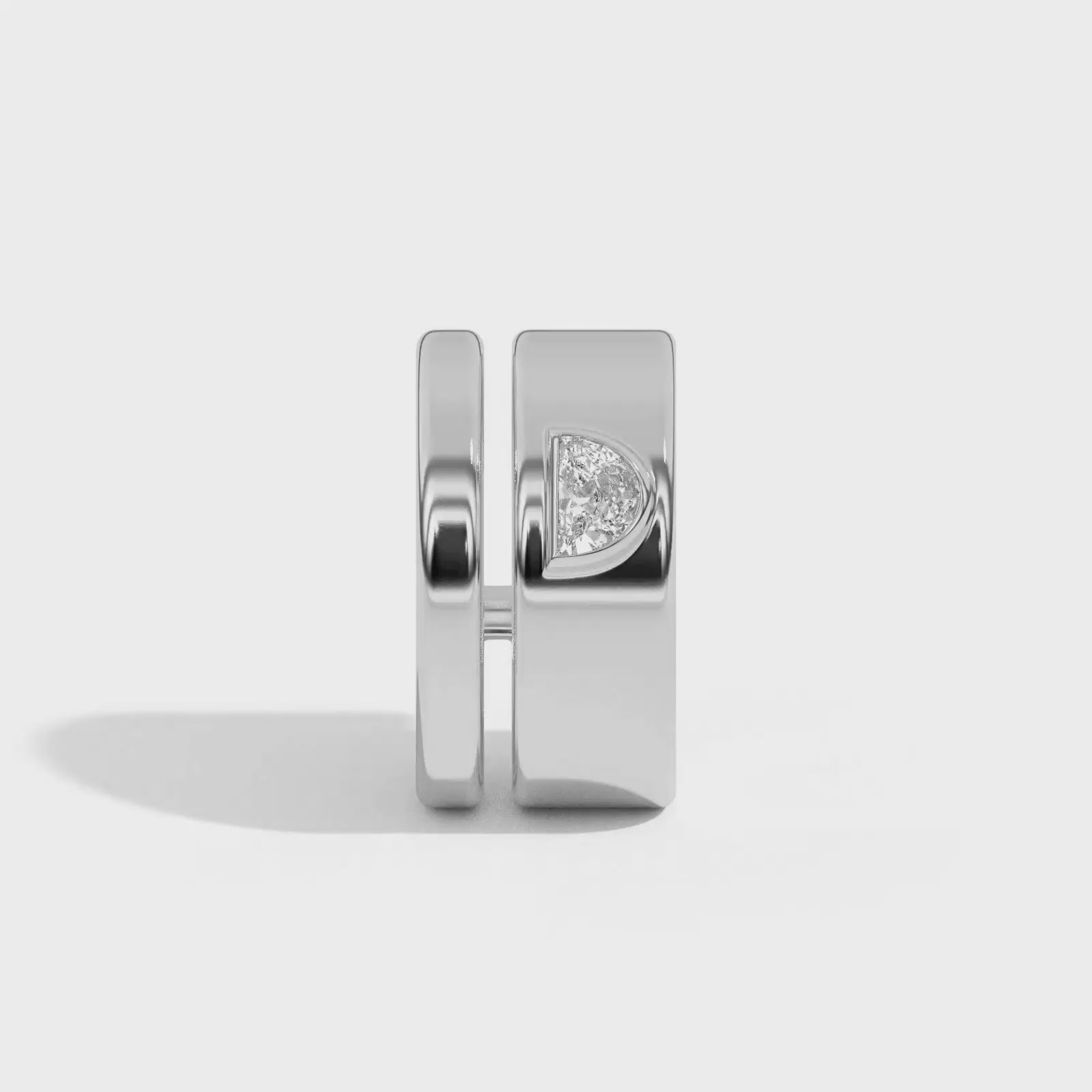 Shahla Karimi Jewelry Azadi Double Ear Cuff 14K White Gold