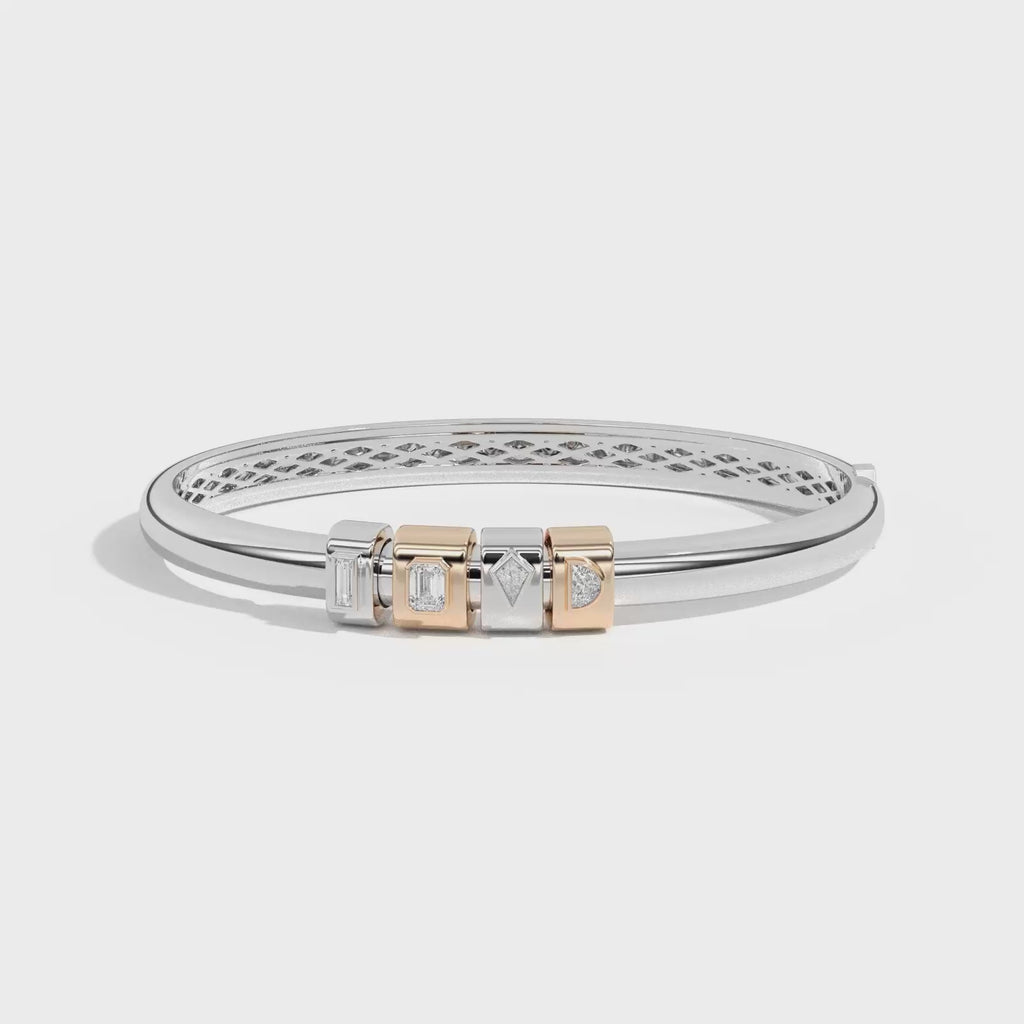 Shahla Karimi Jewelry Azadi Bangle with Wraps Platinum