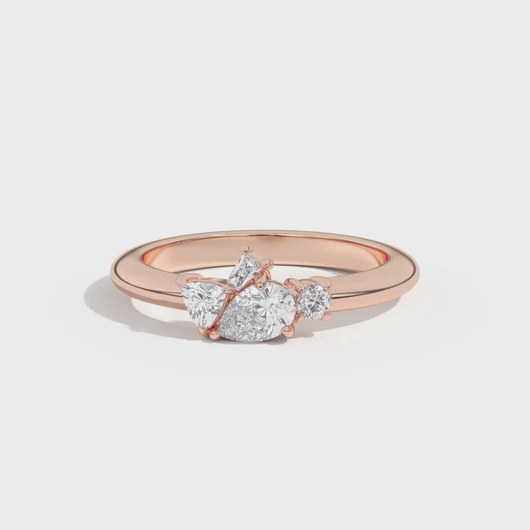 Shahla Karimi Jewelry Gaudí Mosaic Ring 14K Rose Gold