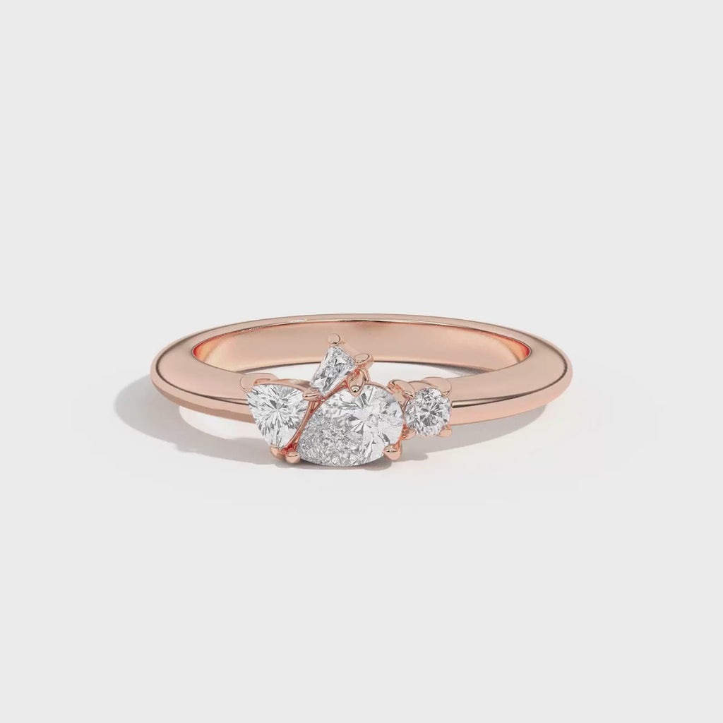 Shahla Karimi Jewelry Gaudí Mosaic Ring 14K Rose Gold