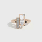 Shahla Karimi Scarpa Oval Olivetti Frame Ring 14K Rose Gold