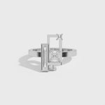 Shahla Karimi Scarpa Asscher Olivetti Frame Ring 14K White Gold
