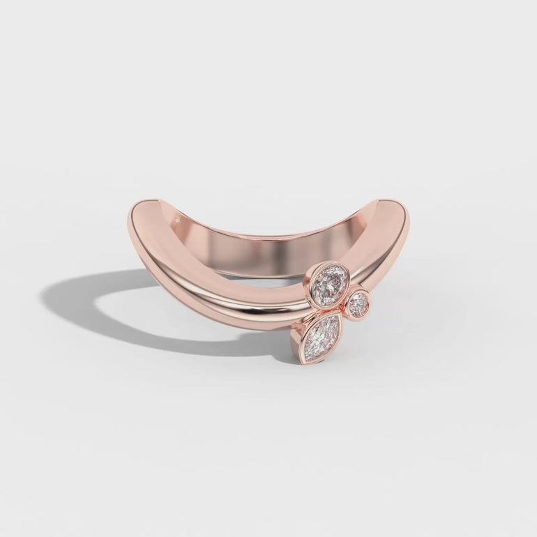 Shahla Karimi Jewelry Doshi Cluster Ring No. 1 14K Rose Gold