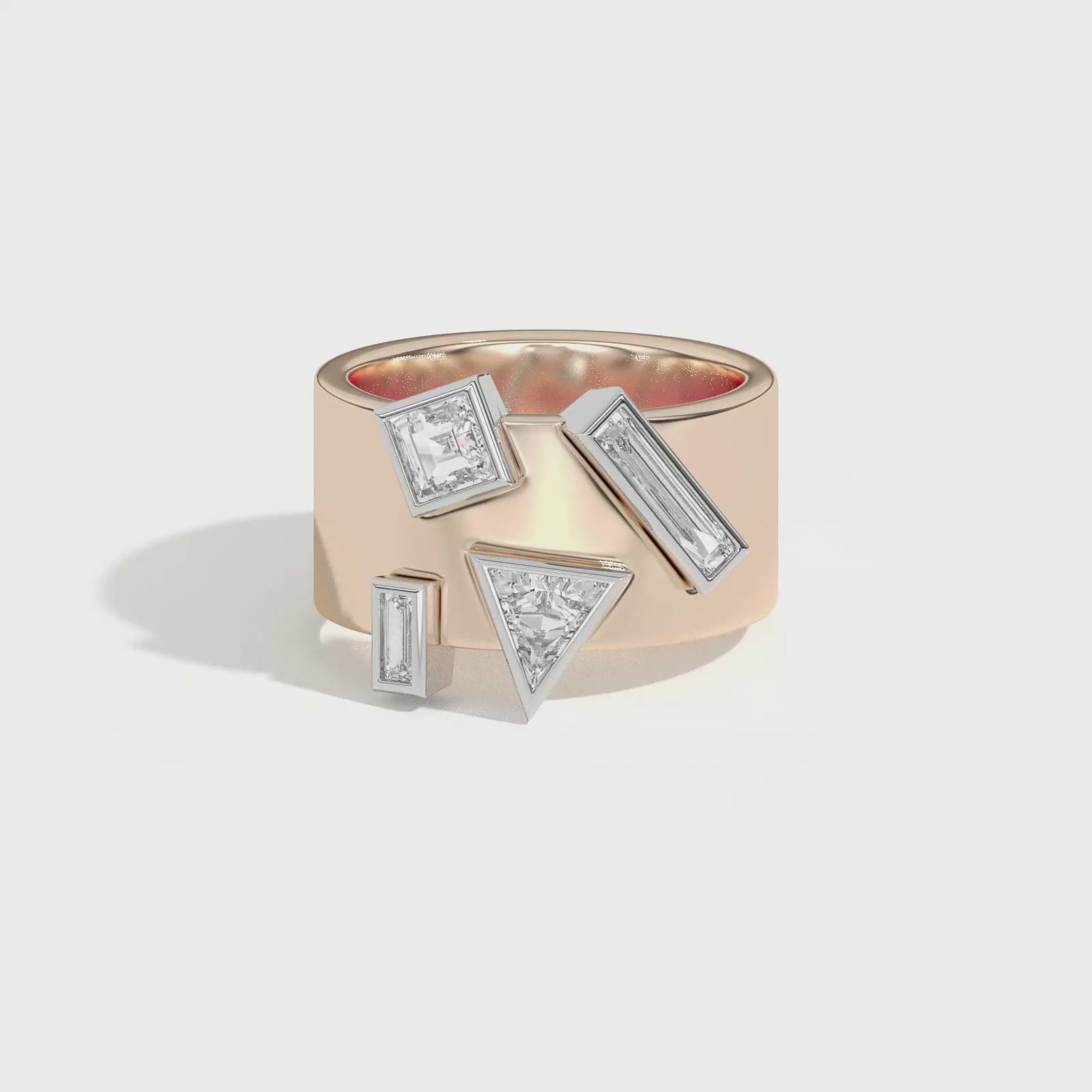 Shahla Karimi Jewelry Wiskup X Shahla Entropy Ring NO.1 14K Rose Gold