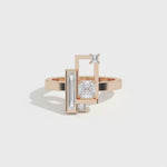 Shahla Karimi Scarpa Asscher Olivetti Frame Ring 14K Rose Gold
