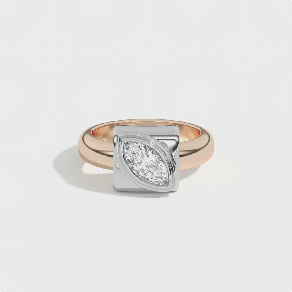 Shahla Karimi Ando Marquise Bezel Wrap Ring 14K Rose Gold