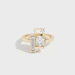 Shahla Karimi Scarpa Cushion Olivetti Frame Ring 14K Yellow Gold