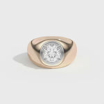 Shahla Karimi Scarpa Brilliant Double Bezel Bombe Ring 14K Rose Gold