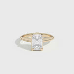Shahla Karimi Ando Cushion Sloping Semi-Bezel Ring  14K Yellow Gold