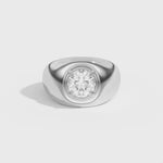 Shahla Karimi Scarpa Brilliant Double Bezel Bombe Ring 14K White Gold